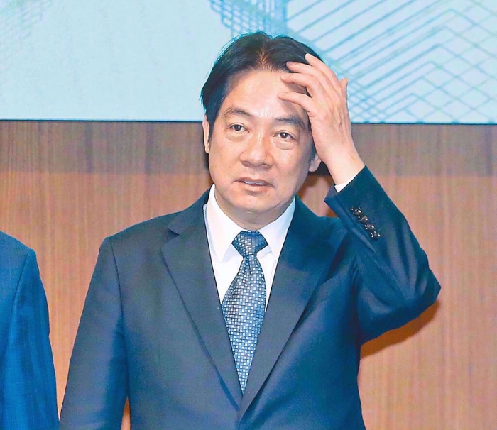 網傳賴清德有3情婦「政界李宗瑞」？調局：假訊息介選 已偵辦中。（中時資料照）