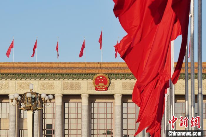 3月8日，十四届全国人大二次会议在北京人民大会堂举行第二次全体会议。　中新社记者 杨华峰 摄