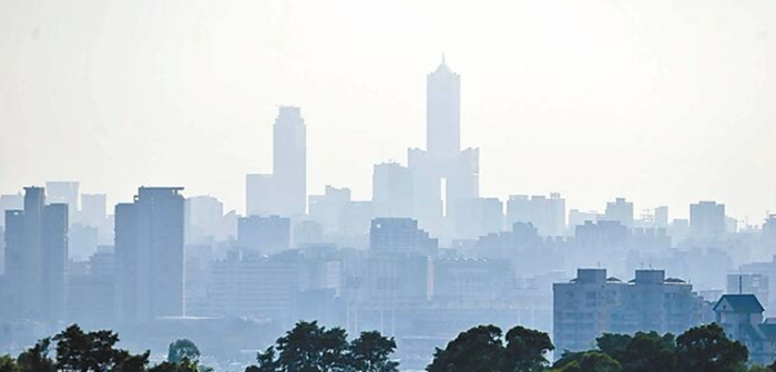 台湾空气污染碳排放示意图