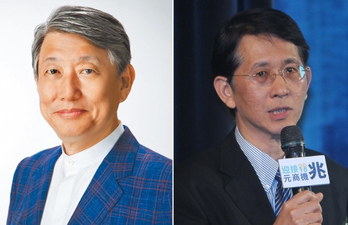 准经济部长郭智辉（左）与准数发部长黄彦男