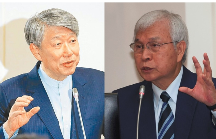 经济部长郭智辉(左) 央行总裁杨金龙