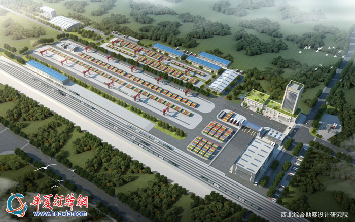 无水港及铁路港规划图。