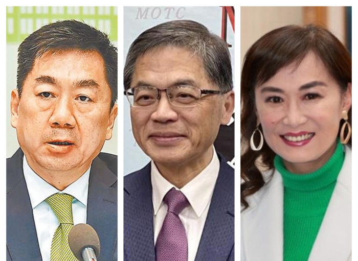 陈宗彦(左起)涉贪被起诉，李孟谚婚外情曝光请辞，林宜瑾成为第3位中箭的“台南帮”人马