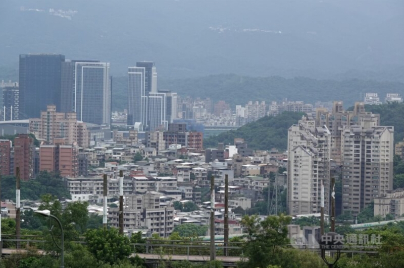 台北市区房屋一景。（图源：台湾“中央社”）