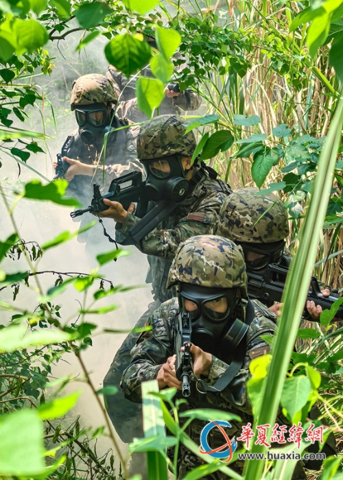 1、官兵开展山林地搜索。施晨洲 摄_副本