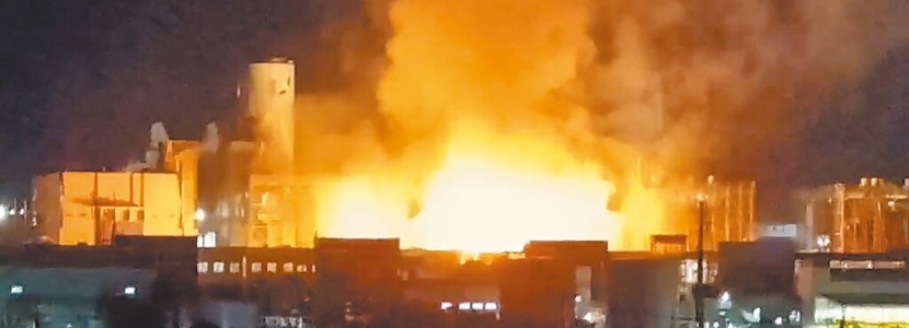 天然气外泄 高雄市兴达电厂发生意外爆炸事故