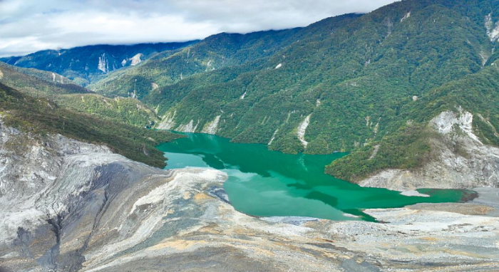 马太鞍溪堰塞湖台风前空拍影像